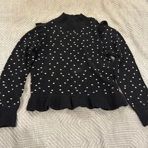 Parker polka dot black sweater - medium